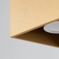 LAMPAMI - złota lampa sufitowa punktowa, plafon sufitowy kwadratowy, lampa sufitowa minimalistyczna, lampa sufitowa pojedyncza, lampa do kuchni, lampa do korytarza, lampa punktowa sufitowa QUAD