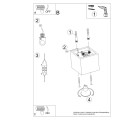 LAMPAMI - złota lampa punktowa sufitowa QUAD szkic