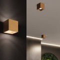 LAMPAMI - złota lampa sufitowa punktowa, plafon sufitowy kwadratowy, lampa sufitowa minimalistyczna, lampa sufitowa pojedyncza, lampa do kuchni, lampa do korytarza, lampa punktowa sufitowa QUAD
