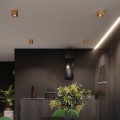 LAMPAMI - złota lampa sufitowa punktowa, plafon sufitowy kwadratowy, lampa sufitowa minimalistyczna, lampa sufitowa pojedyncza, lampa do kuchni, lampa do korytarza, lampa punktowa sufitowa QUAD