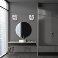 LAMPAMI - kinkiet glamour srebrny, kinkiet z kryształkami, kinkiet na przedpokój, kinkiet do sypialni, kinkiet ścienny CARISMA CHROME