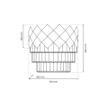LAMPAMI - kinkiet glamour srebrny CARISMA CHROME szkic