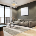 LAMPAMI - żyrandol do salonu z kryształkami srebrny, duży nowoczesny żyrandol do salonu przysufitowy, nowoczesny żyrandol glamour, lampa sufitowa CARISMA CHROME