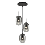 Lampa wisząca czarna nowoczesna 165 cm 3xE14 ALIAS