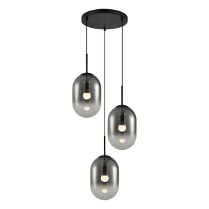 Lampa wisząca czarna nowoczesna 165 cm 3xE14 ALIAS