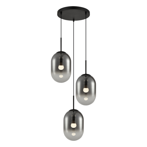 LAMPAMI - lampa wisząca czarna nowoczesna, żyrandol wiszący nowoczesny, lampa do sypialni nowoczesna, lampa czarna nowoczesna Alias Czarny