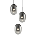 LAMPAMI - lampa wisząca czarna nowoczesna, żyrandol wiszący nowoczesny, lampa do sypialni nowoczesna, lampa czarna nowoczesna Alias Czarny