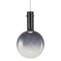 LAMPAMI - lampa wisząca czarna nowoczesna, szklana kula wisząca, lampa wisząca do sypialni przy łóżku, ładna lampa do salonu TORONTO
