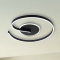 LAMPAMI - czarna lampa sufitowa do sypialni, lampa ledowa do salonu, plafon sufitowy, oświetlenie do kuchni sufitowe, nowoczesna lampa do przedpokoju, lampa sufitowa LORENZO BLACK