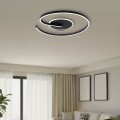 LAMPAMI - czarna lampa sufitowa do sypialni, lampa ledowa do salonu, plafon sufitowy, oświetlenie do kuchni sufitowe, nowoczesna lampa do przedpokoju, lampa sufitowa LORENZO BLACK