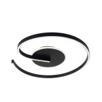 Czarna lampa sufitowa do sypialni, salonu, korytarza 4000K 22W LORENZO BLACK 22W LED