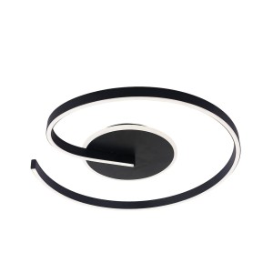 Czarna lampa sufitowa do sypialni, salonu, korytarza 4000K 22W LORENZO BLACK 22W LED