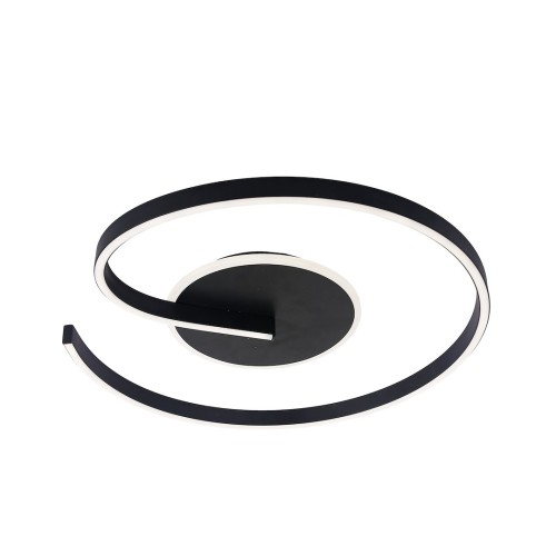 LAMPAMI - czarna lampa sufitowa do sypialni, lampa ledowa do salonu, plafon sufitowy, oświetlenie do kuchni sufitowe, nowoczesna lampa do przedpokoju, lampa sufitowa LORENZO BLACK