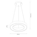 LAMPAMI - żyrandol wiszący nowoczesny Union Czarny 40W LED szkic