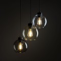 LAMPAMI - żyrandol kule do salonu, żyrandol do pokoju dziennego, żyrandol do sypialni, żyrandol do salonu, lampa wisząca czarna nowoczesna CUBUS
