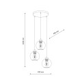 LAMPAMI - lampa wisząca czarna nowoczesna CUBUS szkic