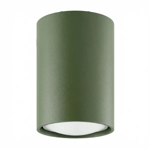 Lampa sufitowa pojedyncza punktowa tuba plafon zielona oliwka 1xGU10 LAGOS 10