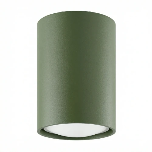 LAMPAMI - lampa sufitowa pojedyncza punktowa, tuba plafon zielona oliwka, oświetlenie do kuchni sufitowe, oświetlenie do przedpokoju sufitowe, oświetlenie sufitowe tuba natynkowa, nowoczesna oprawa stropowa LAGOS 10 zielona oliwka