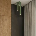 LAMPAMI - lampa sufitowa pojedyncza punktowa, tuba plafon zielona oliwka, oświetlenie do kuchni sufitowe, oświetlenie do przedpokoju sufitowe, oświetlenie sufitowe tuba natynkowa, nowoczesna oprawa stropowa LAGOS 10 zielona oliwka
