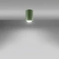 LAMPAMI - lampa sufitowa pojedyncza punktowa, tuba plafon zielona oliwka, oświetlenie do kuchni sufitowe, oświetlenie do przedpokoju sufitowe, oświetlenie sufitowe tuba natynkowa, nowoczesna oprawa stropowa LAGOS 10 zielona oliwka