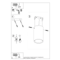 LAMPAMI - lampa sufitowa punktowa LAGOS 10 szkic
