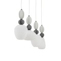 LAMPAMI - lampa sufitowa wisząca nad stół podłużna, żyrandol na listwie dekoracyjny, lampa wisząca nad stół w jadalni, lampa do salonu, lampa do kuchni nad wyspę, lampa sufitowa wisząca biżuteryjna CORALS NOWODVORSKI