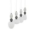 LAMPAMI - lampa sufitowa wisząca nad stół podłużna, żyrandol na listwie dekoracyjny, lampa wisząca nad stół w jadalni, lampa do salonu, lampa do kuchni nad wyspę, lampa sufitowa wisząca biżuteryjna CORALS NOWODVORSKI