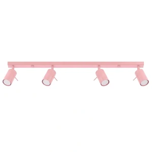 Różowa lampa sufitowa na listwie plafon 4xGU10 RING 4L