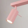 LAMPAMI - różowa lampa sufitowa na listwie plafon, lampa do pokoju dziecięcego, oświetlenie do przedszkola, kolorowa lampa sufitowa listwa plafon RING 4L różowy