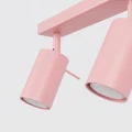 LAMPAMI - różowa lampa sufitowa na listwie plafon, lampa do pokoju dziecięcego, oświetlenie do przedszkola, kolorowa lampa sufitowa listwa plafon RING 4L różowy