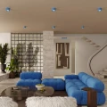 LAMPAMI - niebieska lampa sufitowa punktowa, błękitny plafon, lampa przysufitowa, niewielka lampa sufitowa dla chłopca, niebieska lampa dla dziecka, lampa plafon,lampa punktowa sufitowa plafon MODO 1 błękitny