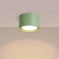LAMPAMI - mały plafon sufitowy szałwiowy, oświetlenie do kuchni sufitowe, oświetlenie na przedpokoju, lampa przysufitowa, zielona lampa pojedyncza plafon MODO 1 szałwia