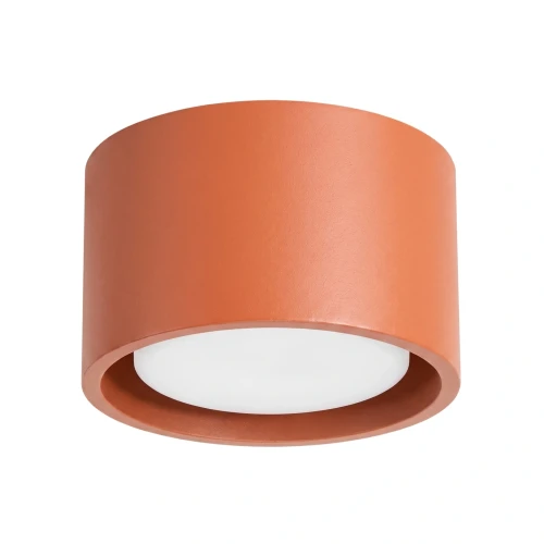 LAMPAMI - mały plafon sufitowy ochra czerwona, oświetlenie punktowe kuchnia, lampa kolorowa sufitowa, lampa przysufitowa punktowa plafon MODO 1 ochra czerwona