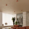 LAMPAMI - mały plafon sufitowy ochra czerwona, oświetlenie punktowe kuchnia, lampa kolorowa sufitowa, lampa przysufitowa punktowa plafon MODO 1 ochra czerwona