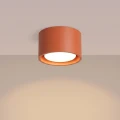 LAMPAMI - mały plafon sufitowy ochra czerwona, oświetlenie punktowe kuchnia, lampa kolorowa sufitowa, lampa przysufitowa punktowa plafon MODO 1 ochra czerwona
