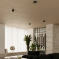 LAMPAMI - mały plafon sufitowy czarny, lampa sufitowa natynkowa, lampa plafon czarny, oświetlenie do kuchni sufitowe, nowoczesna lampa do przedpokoju punktowa, czarna lampa sufitowa pojedyncza MODO 1 czarny