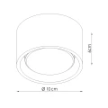 LAMPAMI - czarna lampa sufitowa pojedyncza MODO 1 czarny szkic