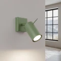 LAMPAMI - kinkiet ścienny regulowany spot,  lampa ścienna regulowana, kinkiet na przedpokój, kinkiet ścienny do salonu, kinkiet do sypialni, lampka do czytania książek, lampa ścienna kinkiet RING szałwiowy
