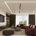 LAMPAMI - kinkiet ścienny regulowany spot,  lampa ścienna regulowana, kinkiet na przedpokój, kinkiet ścienny do salonu, kinkiet do sypialni, lampka do czytania książek RING burgund