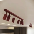 LAMPAMI - kinkiet ścienny regulowany spot,  lampa ścienna regulowana, kinkiet na przedpokój, kinkiet ścienny do salonu, kinkiet do sypialni, lampka do czytania książek RING burgund