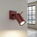 LAMPAMI - kinkiet ścienny regulowany spot,  lampa ścienna regulowana, kinkiet na przedpokój, kinkiet ścienny do salonu, kinkiet do sypialni, lampka do czytania książek RING burgund
