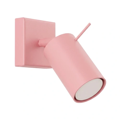 LAMPAMI - lampa kinkiet różowy regulowany spot, lampka ścienna dla dziewczynki, lampka do czytania w łóżku, oświetlenie nad łóżkiem, kinkiet ścienny, kinkiet różowy regulowany RING różowy