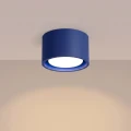 LAMPAMI - niebieska lampa sufitowa punktowa, lampa punktowa sufitowa, plafon sufitowy do przedpokoju, lampa sufitowa do pokoju dziecka, mały plafon sufitowy punktowy MODO 1 ultramaryna sollux