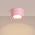 LAMPAMI - różowa lampa sufitowa, mały plafon, lampa dla dziecka, różowa lampa dla dziewczynki, plafon sufitowy, oświetlenie punktowe MODO 1 różowy sollux