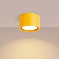 LAMPAMI - żółta lampa sufitowa, mały plafon, lampa sufitowa do pokoju dziecka, niewielka lampa sufitowa punktowa, lampa przysufitowa pojedyncza MODO 1 żółty sollux