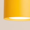 LAMPAMI - żółta lampa sufitowa, mały plafon, lampa sufitowa do pokoju dziecka, niewielka lampa sufitowa punktowa, lampa przysufitowa pojedyncza MODO 1 żółty sollux