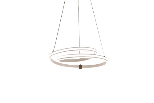 LAMPAMI - żyrandol led do pokoju dziennego, żyrandol ledowy do salonu dający dużo światła, lampa wisząca nad stół w jadalni, lampa na korytarz, lampa do salonu SANTA lampa wisząca złoty 32W LED