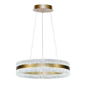 Żyrandol ledowy do salonu z kryształkami złoty 120 cm 35W LED 3000, 4500, 6500K CASTILLO 60