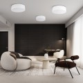 LAMPAMI - lampa sufitowa biała plafon łazienkowy IP54, oświetlenie do kuchni sufitowe, oświetlenie do małej łazienki, lampa na korytarz, lampa na taras, plafon sufitowy LIVO WHITE S