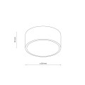 LAMPAMI - lampa sufitowa biała plafon łazienkowy IP54 LIVO WHITE S szkic